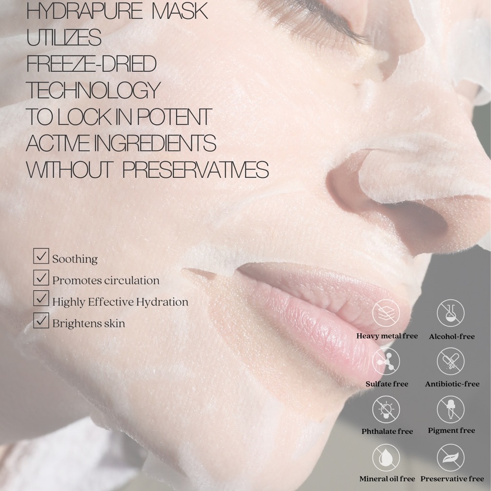White Hydrating Skincare Mask Paraben-Free - Picture 4 of 8